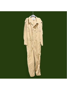 Vintage Indura FR Coveralls Flame Resistant Tan Workwear XL 2XL USA Utility